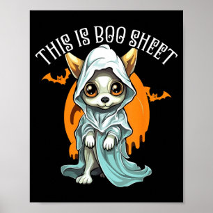 Poster Cachorro de Halloween Chihuahua Truque ou Tratamen