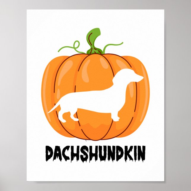 Poster Cachorro de Halloween Dachshund (Frente)
