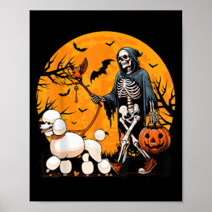 Poster Cachorro de Halloween Esqueleto Líder Cachorro Poo