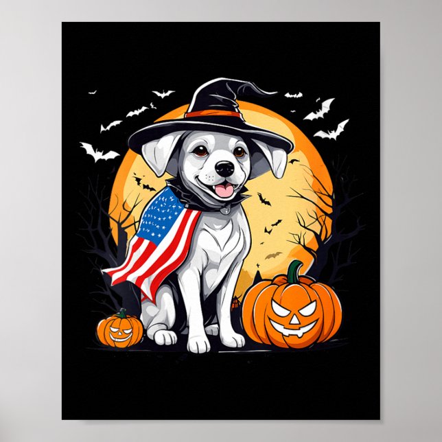 Poster Cachorro de halloween feminino  (Frente)