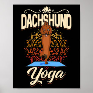 Poster Cachorro de Ioga Daschhund
