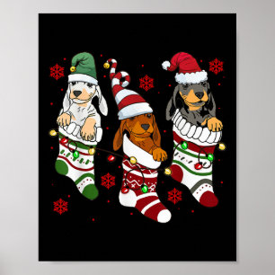 Poster Cachorro de Natal Bonito Por Cachorro Por Cima Mãe