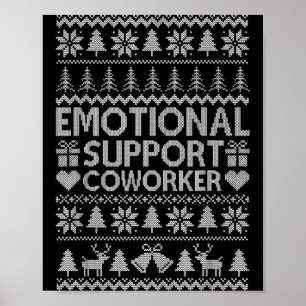 Poster Cachorro de Natal Feio Escritório Colega de Trabal