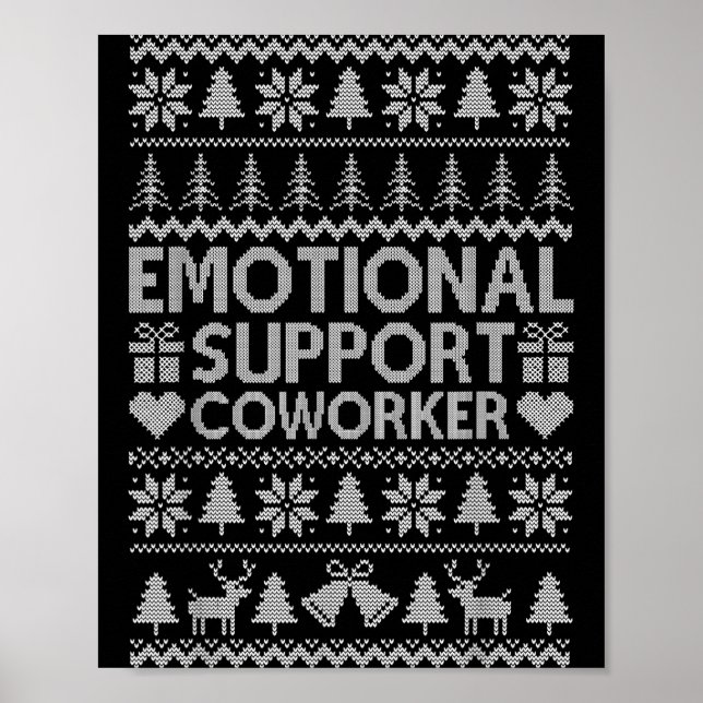 Poster Cachorro de Natal Feio Escritório Colega de Trabal (Frente)