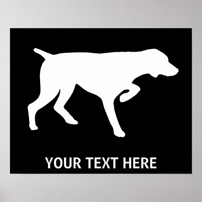 Pôster Cachorro de Ponteiro de Curto-Alemão - Personalizá (Frente)