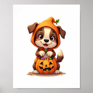 Poster Cachorro de Truque ou de Tratamento - Camisa-pirat
