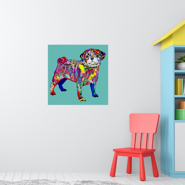 Poster Cachorro de vômito colorido de rua (Berçário 1)