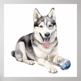 Poster Cachorro do Rouco de Aquarela