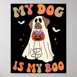 Poster Cachorro É Boo Fantasma Assustador Dia das Bruxas 
