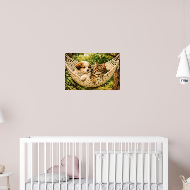 Poster Cachorro e Gatinho, (Berçário 2)