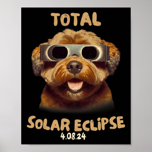 Poster Cachorro Eclipse Vestindo Gamas Eclipse Solares (Frente)