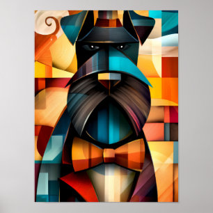 Poster Cachorro Encantador - Cavalheiro Cubista em Arco