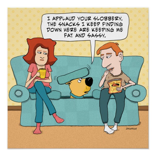 Pôster Cachorro Engraçado Encontrando Cachorros Poster (Frente)