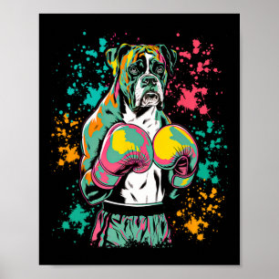 Poster Cachorro Engraçado Ou Cachorro Boxer Para Homens
