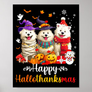 Poster Cachorro esquimó americano masculino natal hallowe