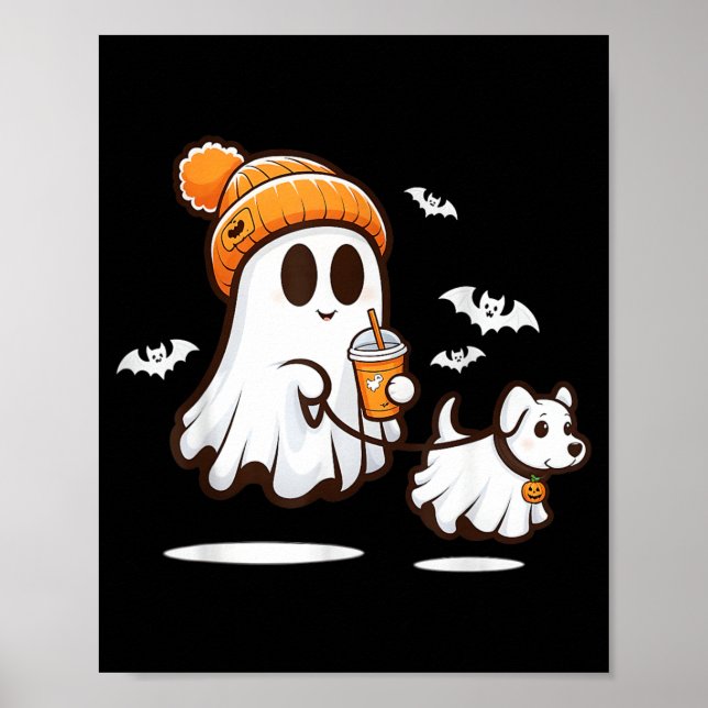 Poster Cachorro Fantasma Engraçado Andando Cachorro Fanta (Frente)