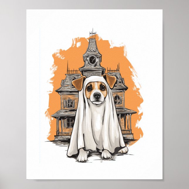 Poster Cachorro Fantasma – Traje de Cão Assustador (Frente)