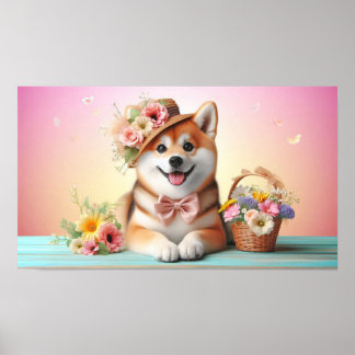 Poster Cachorro Fluffy com Olhos Grandes | Imagem Joyful 