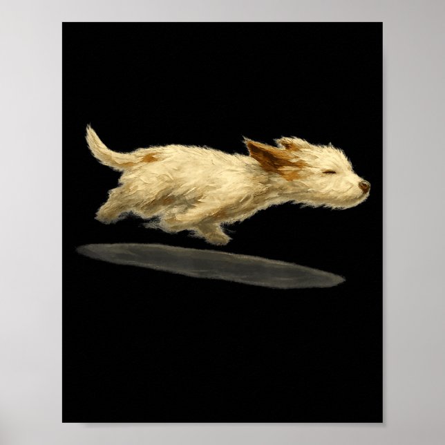 Poster Cachorro fofo correndo (Frente)