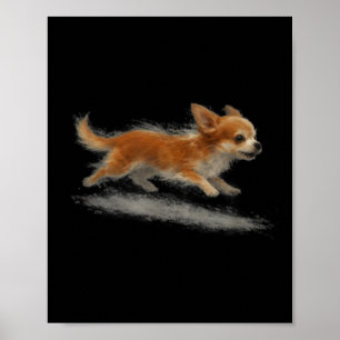 Poster Cachorro fofo correndo meme de arte engraçado de c