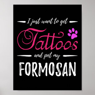 Poster Cachorro Formosano Tatuagem Engraçada Cachorro Mãe