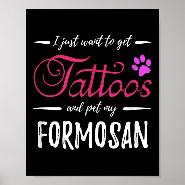 Poster Cachorro Formosano Tatuagem Engraçada Cachorro Mãe (Frente)