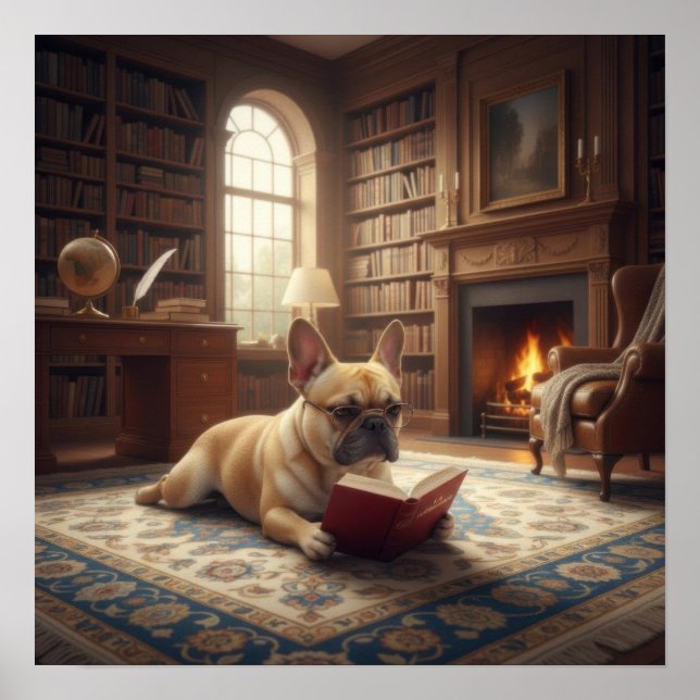 Poster Cachorro francês fofo (Frente)