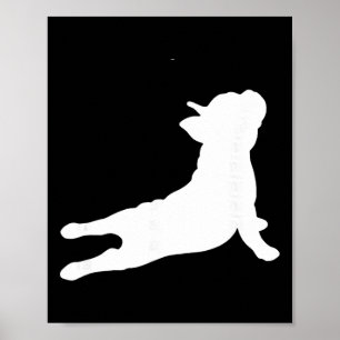 Poster Cachorro francês fofo Yoga Dono de Bulldog Francês