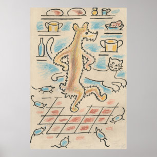 Poster Cachorro, Gato e Rato