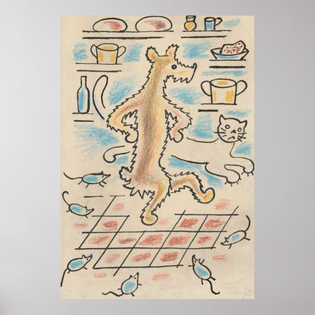 Poster Cachorro, Gato e Rato (Frente)