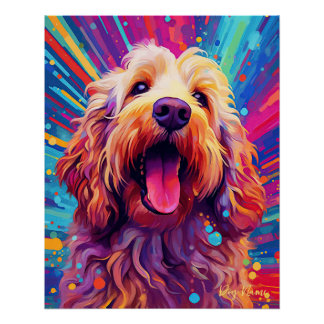 Pôster Cachorro Goldendoodle 001 - Zetton Ziana