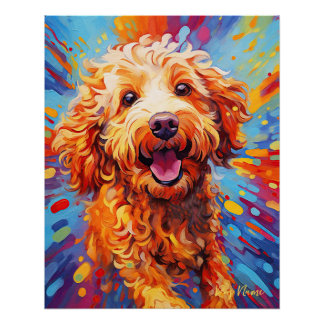 Pôster Cachorro Goldendoodle 005 - Zetton Ziana