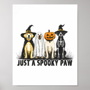 Poster Cachorro Halloween Lover Apenas Um Truque De Retrô