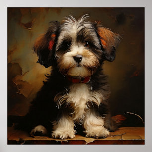 Poster Cachorro Havanês Puppy Realism Square Retrait