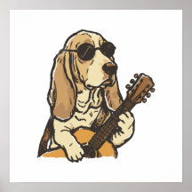 Cachorro Hippie Tocando Guitarra