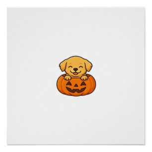 Pôster Cachorro Kawaii de Halloween � Adesivo de Cachorri
