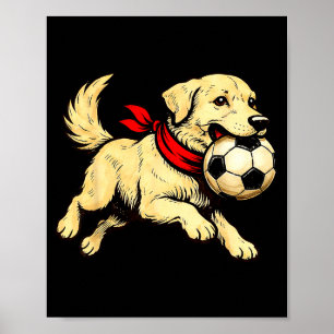 Poster Cachorro Labrador Retriever Engraçado Jogando Jogo
