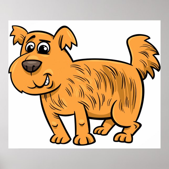 Poster Cachorro Laranja Desgrenhado (Frente)