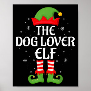 Poster Cachorro Lover Elf Xmas Família Correspondendo Elf