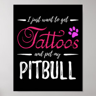 Poster Cachorro Lover Tatuagem Camisa Engraçada Cachorro