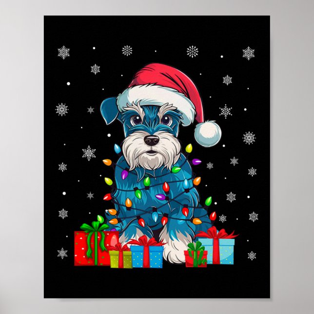 Poster Cachorro Luzes Feias Papais noeis Miniatura Cachor (Frente)