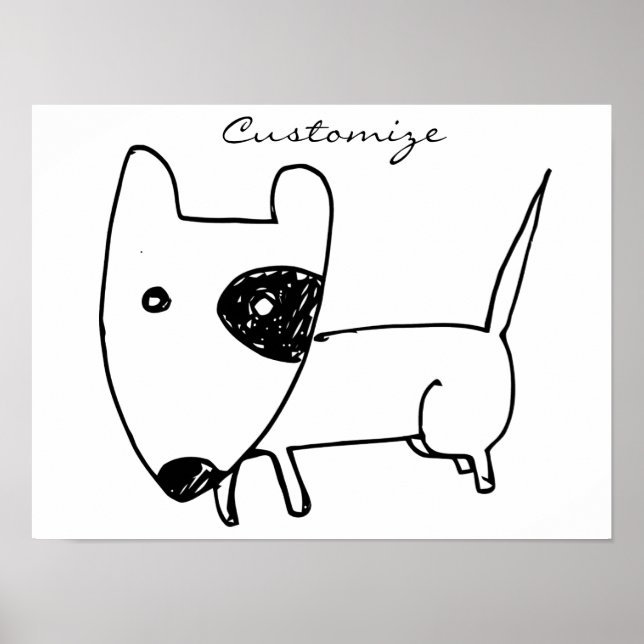 Poster Cachorro Mínimo Escuro Menor e Bonito Thunder_Cove (Frente)