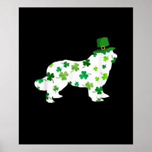 Poster Cachorro Pai Cachorro Mamãe Santa Patricks Dia da