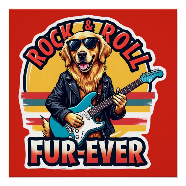 Pôster Cachorro para o Ouro de Rock e Roll (Frente)