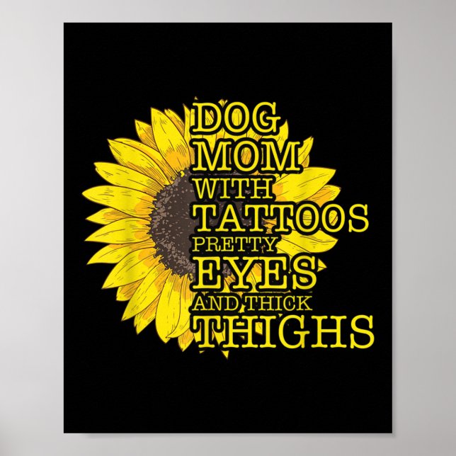 Poster Cachorro Passa Mãe Com Tatuagens E Olhos Bonito Fl (Frente)