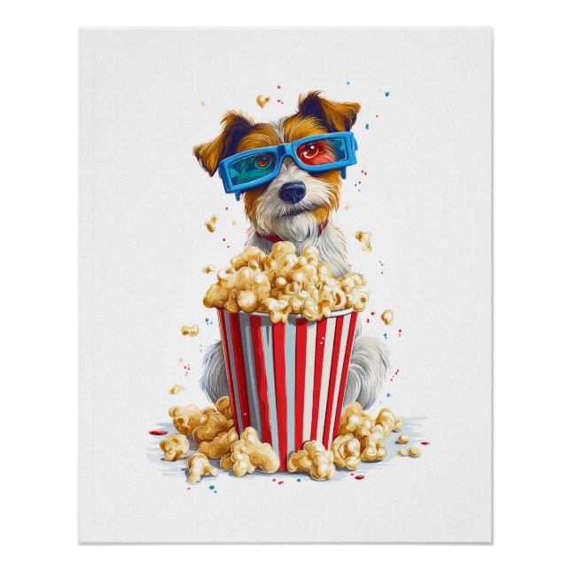 Pôster Cachorro Pipoca � Cachorro da Noite de Filme (Frente)