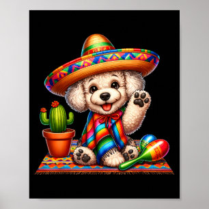 Poster Cachorro poodle fofo cinco de maio 2025 amantes de