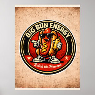 Poster Cachorro Quente - Big Bun Energy - Amantes de Comi