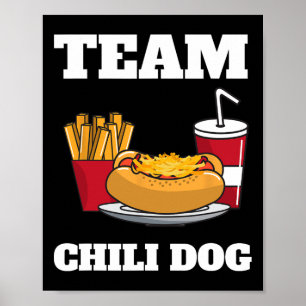 Poster Cachorro Quente Com Chili E Homem Do Cachorro Quen