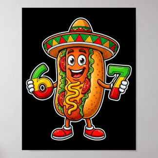 Poster Cachorro-quente comida mexicana fiesta cinco de ma